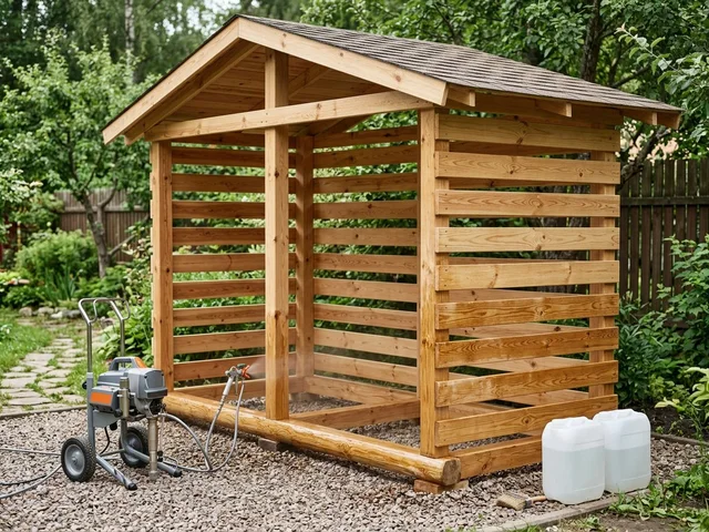 Обработка дровника от грибка и плесени в Саратове